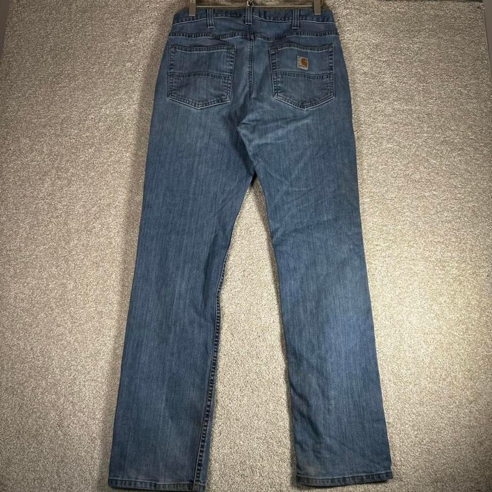 Men's Carhartt relaxed fit light wash straight leg denim jeans pants